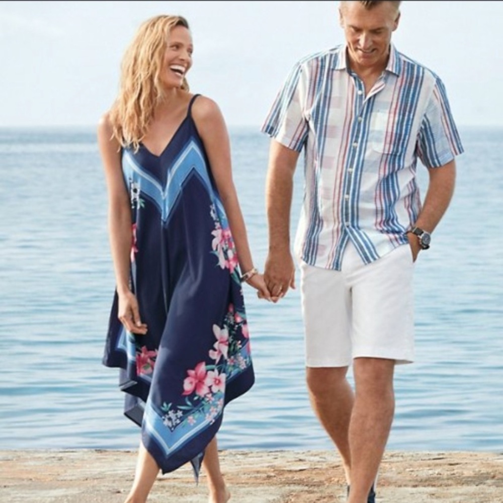 Tommy Bahama Bellisima Blossoms Handkerchief Sundress size S/M - Picture 2 of 16